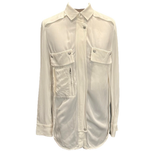 IRO Ivory Brewer Long Sleeved Utility style button down Shirt Size 34